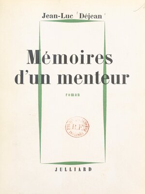 cover image of Mémoires d'un menteur